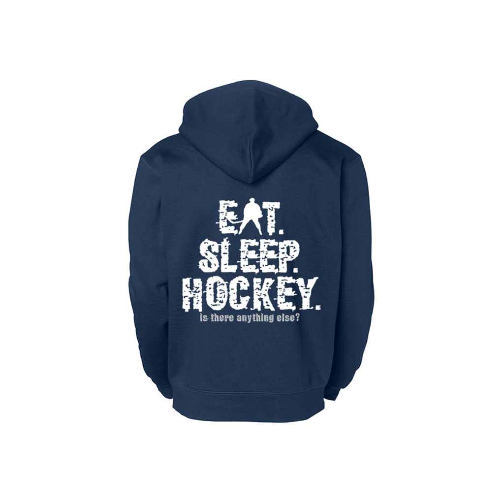 Eat Sleep Hockey Hood Back